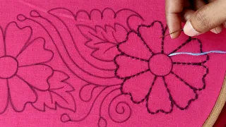 Hand embroidery new nakshi kantha design by needle stitch tutorial,নকশীকাঁথা নকশা সেলাই টিউটোরিয়াল