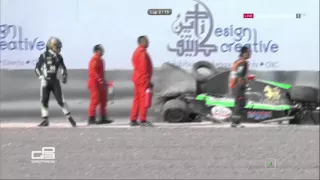 GP3 2015. Bahrain. Crash of Sandy Stuvik