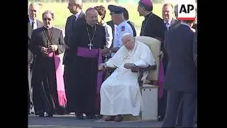 John Paul II leaves for Lourdes