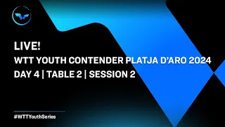 LIVE! | T2 | Day 4 | WTT Youth Contender Platja D'aro 2024 | Session 2