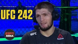 Khabib Nurmagomedov talks Dustin Poirier fight, Tony Ferguson | UFC 242 Post Show | ESPN MMA