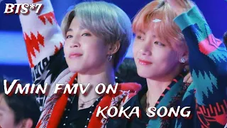 req vid💜Vmin fmv on koka song|taehyung ft jimin Fmv on koka Hindi bollywood song|#vmin #btshindi