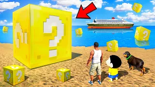 SHINCHAN AND FRANKLIN TRIED THE MAGICAL LUCKY BLOCKS BOXES OPENING CHALLENGE IN GTA 5