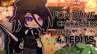[ 🗡 ] : Fontaine characters react to 4.1 Archon Quest + Edits | Genshin Impact | GCRV | Gacha Club |