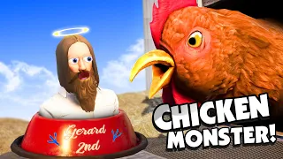 CHICKEN Monster Eats The Most POWERFUL Human!  in Goat Simulator 3