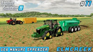 Harvesting oats, bale straw, GEA Manure Spreader | Elmcreek | Farming simulator 22 | Timelapse #77