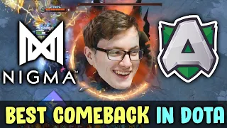 Miracle just carried BEST COMEBACK in Dota history — NIGMA vs ALLIANCE