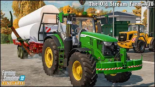 Mowing, Making & Hauling Grass Silage Bales. Rolling Grass Fields🔹#TheOldStreamFarm Ep.70🔹#FS22🔹#4K