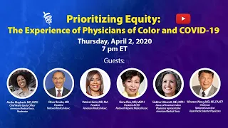 The Experience of Physicians of Color and COVID-19 | Prioritizing Equity