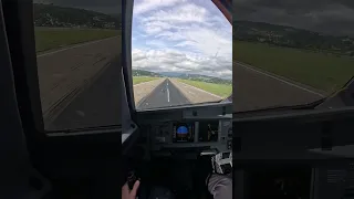 Airbus A321 landing in Sochi cockpit view