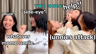 twice being *unserious* doing the viral "look at me" dance challenge 😂