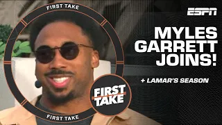 Myles Garrett reacts to winning NFL DPOY + Was Lamar Jackson's season a success? | First Take