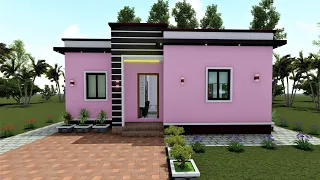 2 Bedroom Bungalow Design  8.5 11m { SQ 93.5m } Amination and Interior home