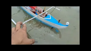 homemade rc traditional Philippine boat