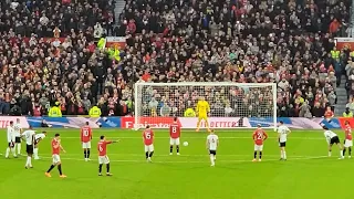 Bruno Fernandes penalty goal vs. Fulham from the stands | Manchester United 3-1 Fulham #FACup