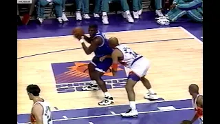 NBA On NBC - Charles Barkley Battles Larry Johnson In Phoenix! 1995