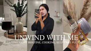 COZY NIGHT ROUTINE | UNWIND WITH ME AFTER WORK, COOKING, SELF CARE + MORE