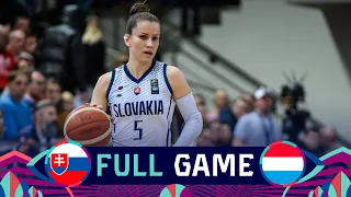 Slovakia v Luxembourg | Full Basketball Game | FIBA Women's EuroBasket 2023 Qualifiers