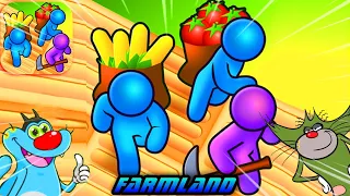 Oggy And Jack try to Max Level in Farmland Game 😍 Oggy Game 🏵️