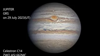 Jupiter & GRS on 29 July 2023(UT) @ Celestron C14 my Telescope