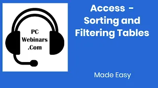 Access Sorting and Filtering Tables - How to sort and filter and search tables in Microsoft Access