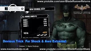Devious trick for Shock and Awe Extreme Challenge Map Batman Return To Arkham Asylum Hard 1080p PS4