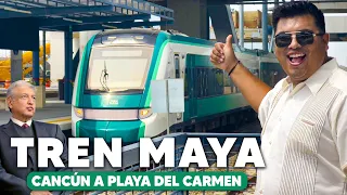 TREN MAYA ✅ NUEVA RUTA: CANCUN a PLAYA del CARMEN ❌ ¡Me PROHIBEN GRABAR adentro del TREN MAYA! 🙅🏻‍♂️