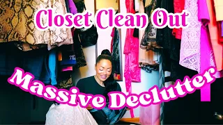 MASSIVE CLOSET CLEAN OUT + DECLUTTER | organizing my closet 2024