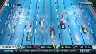 Caeleb Dressel BREAKS AMERICAN RECORD leading off 4x100m free (45.18) | 2020 ISL Finals 2020