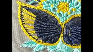 Whipped Spider stitch. Якобинская вышивка для начинающих. №1. Часть 1. Crewel for beginners