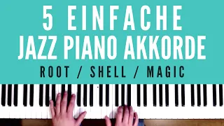 5 einfache Jazz Piano Akkorde (root / shell / magic)