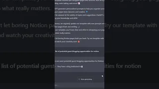 Notion Chat GPT Prompts Template #notion #makemoneyonline #productivity #chatgpt