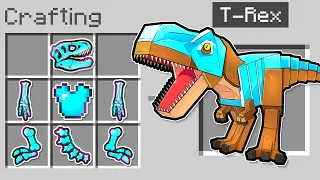 CRIEI DINOSSAUROS NO MINECRAFT (é muito perigoso!!!)