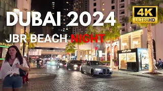 JBR Night Walk 🇦🇪 The Best Places of Jumeirah Beach Residence Dubai [ 4K ] Walking Tour