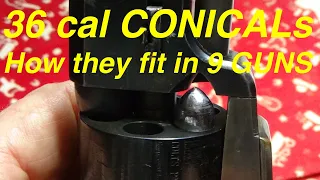 36 Cal Conicals - How they fit