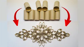 Very Beautiful Craft 🤩 Incredible Wall Decoration Made of Toilet Paper Rolls / Recycling Art Project