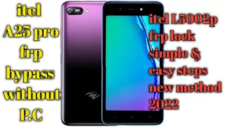 itel a25 pro frp bypass / simple steps / very easy  / itel mobile google Account unlock /2022 method