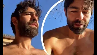 Adrian Grenier gets NAKED to take 'cold plunge' in FRIGID pool