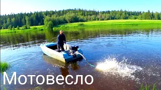 Испытания лодочного болотохода / мотовесло / 30 км в час на немане летим!