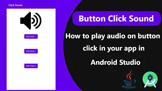 How to play Audio on Button Click in app | Android Studio | Java | Android App Development