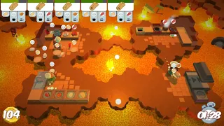 [World Record] Overcooked Level 5-2 3 player coop 3 stars score 224