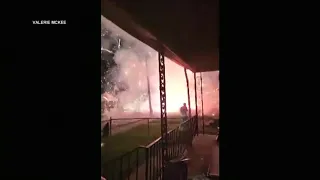 4 hurt when piles of fireworks ignite at block party in Ohio