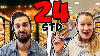 24 Std. NUR aus deinem GANG im SUPERMARKT essen! 1 Tag nur Süßigkeiten? Getränke? oder TK Produkte?