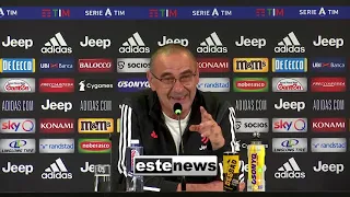 Verso Juve-Lazio, Sarri: "Voglio proseguire alla Juve. Paura dell'esonero? Chiedete ad un pilota..."