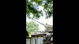 Ukraine Forces fires on Russian targets with 2S7 "Peony" 203mm heavy artillery