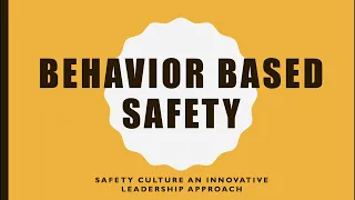1. Behavior Based Safety-One