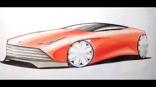 Aston Martin Electric Concept Car Drawing