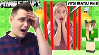 RATUJĘ MOJĄ DZIEWCZYNĘ Z SLIME WIĘZIENIA W MINECRAFT | Vito i Bella