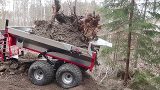 Big load on ATV-trailer with can-am