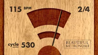 115 BPM 2/4 Wood Metronome HD